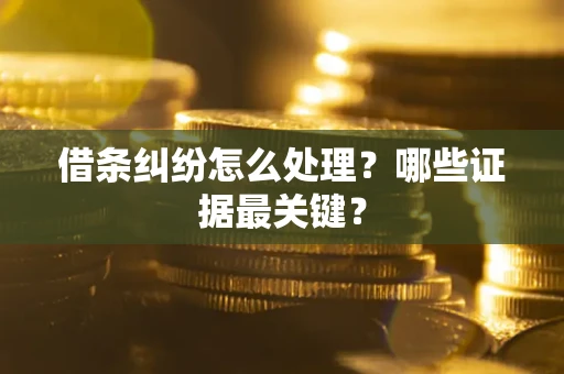 武汉借条纠纷怎么处理？哪些证据最关键？