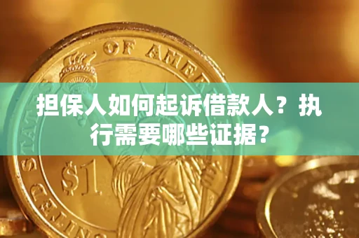 武汉担保人如何起诉借款人？执行需要哪些证据？