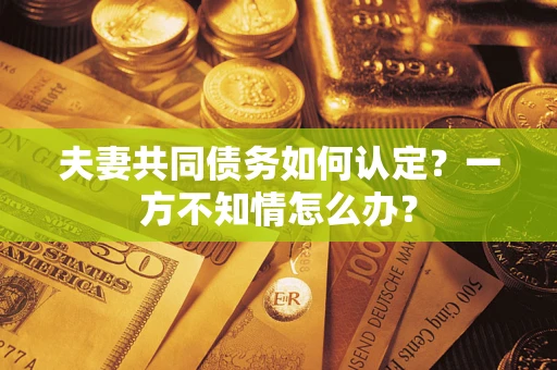 武汉夫妻共同债务如何认定？一方不知情怎么办？