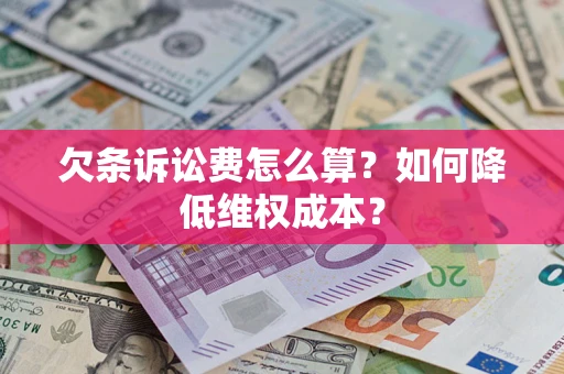 武汉欠条诉讼费怎么算？如何降低维权成本？
