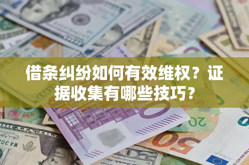 武汉借条纠纷如何有效维权？证据收集有哪些技巧？