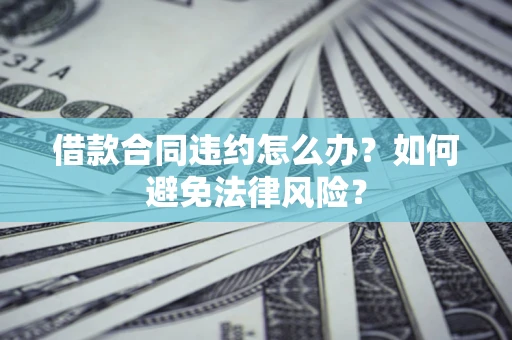 武汉借款合同违约怎么办？如何避免法律风险？
