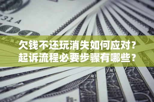 武汉欠钱不还玩消失如何应对？起诉流程必要步骤有哪些？
